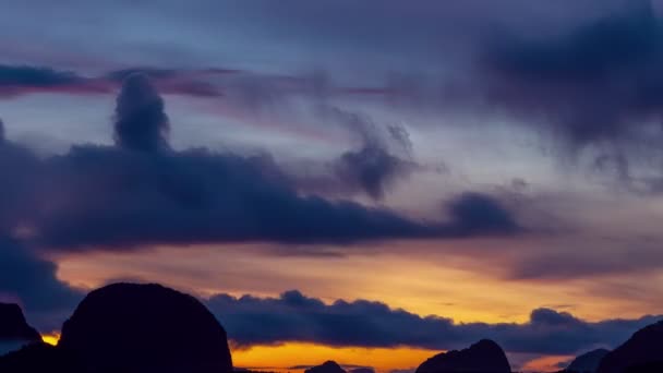 Úžasné Mraky Pozadí Západu Slunce Krásné Mraky Barevné Přírodě Nebe — Stock video