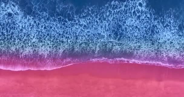 Textura Las Olas Del Mar Superficie Del Agua Plano Dinámico — Vídeos de Stock