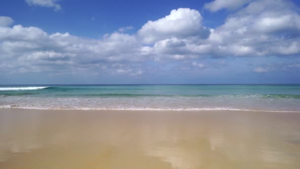 Letni Morze Słoneczny Dzień Piękny Tropikalny Morski Malowniczy Phuket Plaża — Wideo stockowe