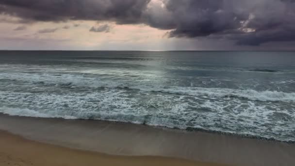 Deniz Yüzeyinin Dokusu Dinamik Çekim Phuket Tayland Daki Karanlık Deniz — Stok video