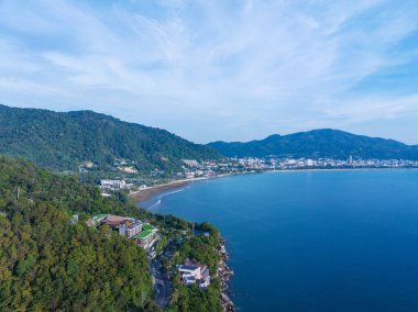Muhteşem bir deniz manzarası, güzel Phuket Adası Tayland 'daki Tropikal deniz manzarası.