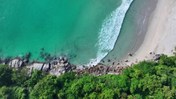 Úžasné Pobřeží Krásné Moře Letecký Pohled Tropické Moře Oceánu Krásném — Stock video