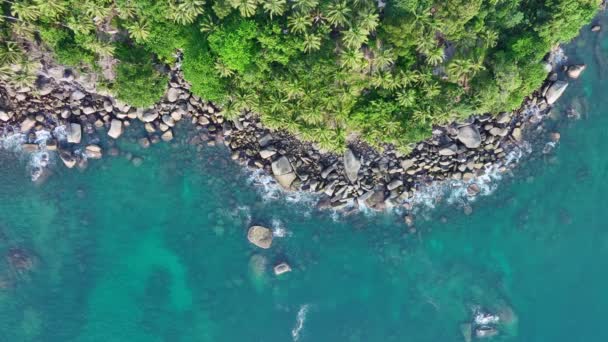 Amazing Seashore Beautiful Sea Aerial View Tropical Ocean Sea Beautiful — 비디오