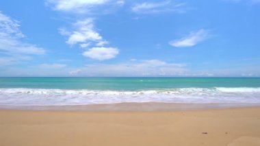 Beautiful beach Tropical sea in the beautiful Phuket island Thailand,Phuket island is destination tourist to travel Thailand,Amazing high quality video nature sea background,Beach sea space area