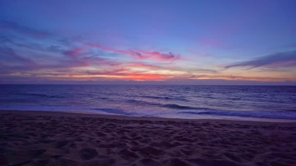 Colorful Sunset Sunrise Sea Surface — Wideo stockowe