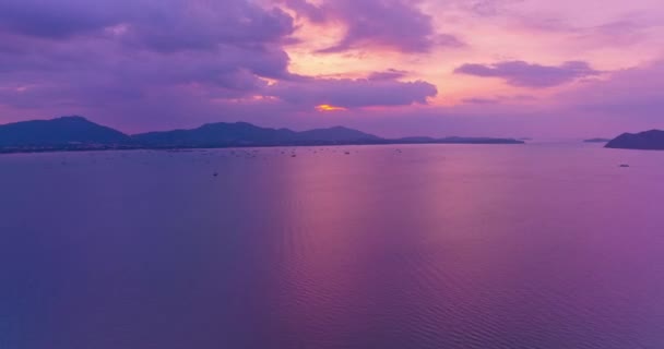 Aerial View Hyperlapse Majestic Sunset Sunrise Landscape Amazing Light Nature — Stock videók