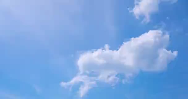 Blauer Himmel Weiße Wolken Wolkenbild Zeitraffer Erstaunlich Sommer Blauer Himmel — Stockvideo