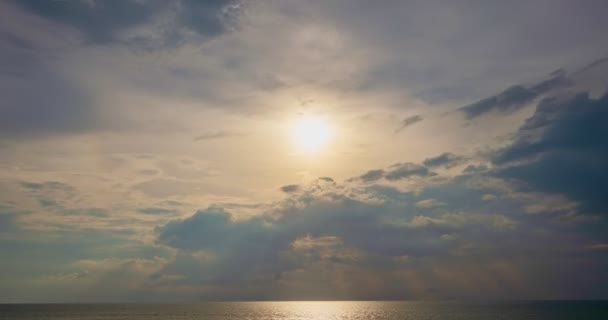 Time Lapse Majestic Sunset Light Sea Landscape Amazing Light Nature — Vídeos de Stock