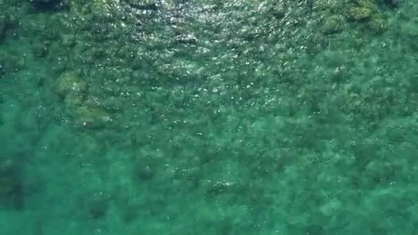 Beautiful Sea Summer Season Footage Drone Camera Amazing Sea Ocean — 비디오