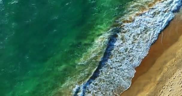 High Quality Footage Aerial View Beautiful Wave Sea White Sea — ストック動画