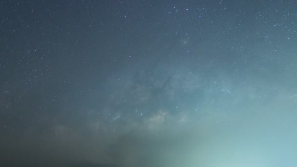 Time Lapse Droga Mleczna Gwiazdy Galaktyki Noc Dnia Timelapse Widziany — Wideo stockowe