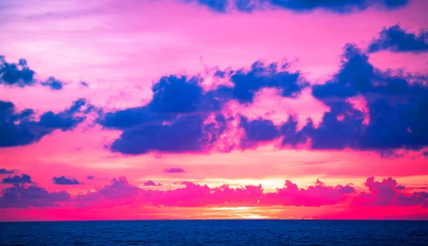 Sonnenuntergang Oder Sonnenaufgang Himmel Wolken Über Dem Meer Sonnenlicht Phuket — Stockfoto