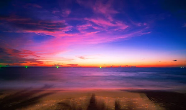 Tramonto Alba Cielo Nuvole Sopra Luce Del Sole Mare Phuket — Foto Stock