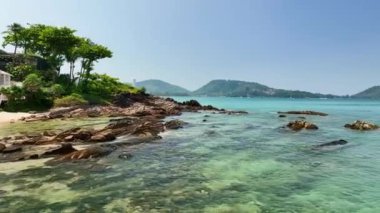 Phuket Tayland Mart 2023, Phuket Tayland 'da güzel Patong Sahili