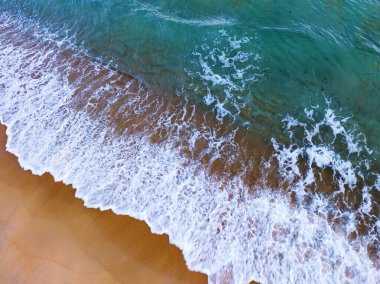 Sea surface aerial view,Bird eye view photo of waves and water surface texture,Amazing sea background, Beautiful nature landscape view sea ocean background