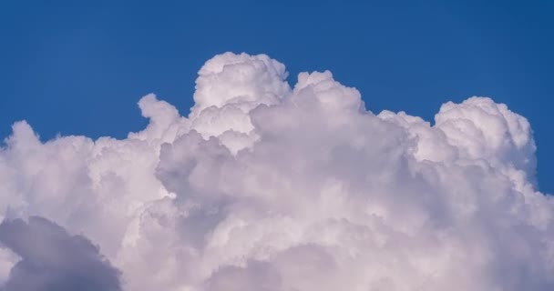 Blauwe Lucht Witte Wolken Wolkenlandschap Tijdspanne Verbazingwekkende Zomer Blauwe Hemel — Stockvideo
