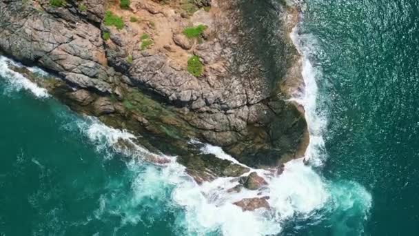 Úžasné Pobřeží Krásné Moře Letecký Pohled Tropické Moře Oceánu Krásném — Stock video