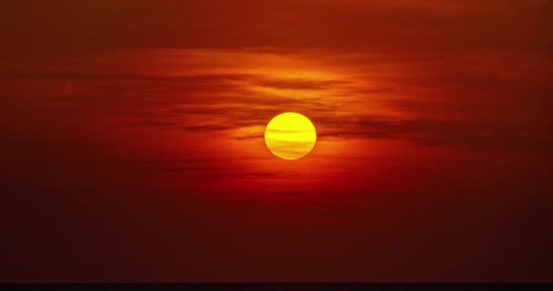 Удивительное Солнце Красивый Солнечный Закат Природа Timelapse Золотое Небо Облака — стоковое видео