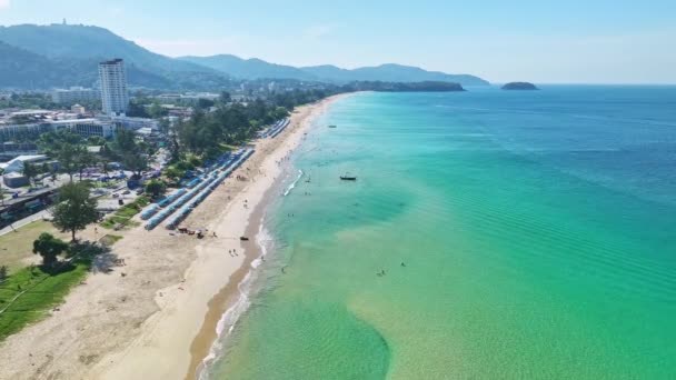 Hermoso Mar Temporada Verano Increíble Fondo Marino Vista Superior Playa — Vídeos de Stock