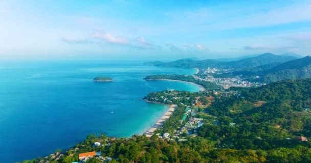Niesamowite Morze Phuket Tajlandii Słoneczny Poranek Piękne Tło Morskie Natura — Wideo stockowe