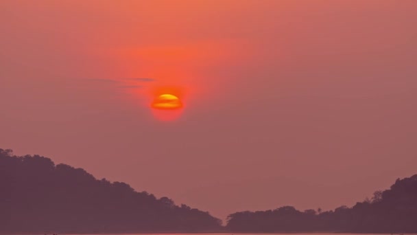 Дивовижне Сонце Прекрасне Світло Схід Сонця Природа Час Лапсе Золоте — стокове відео