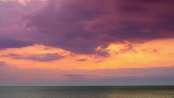 Dramatik Kara Bulutlar Arkaplan Güzel Zaman Atlaması Muhteşem Güneş Doğuşu — Stok video