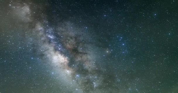 Czas Upływa Drogi Mlecznej Gwiazdy Galaktyki Star Time Lapse Zbliżenie — Wideo stockowe