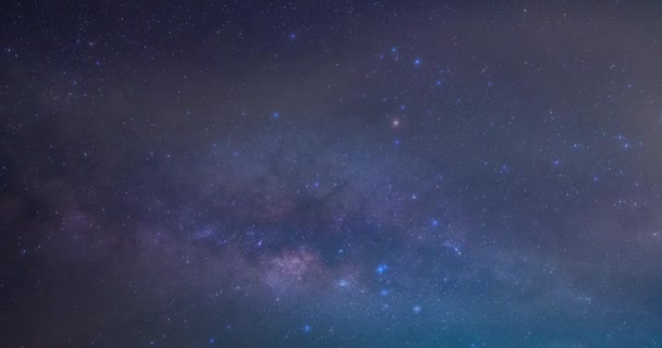 Čas Vypršel Mléčná Dráha Galaxie Hvězdy Star Time Lapse Close — Stock video
