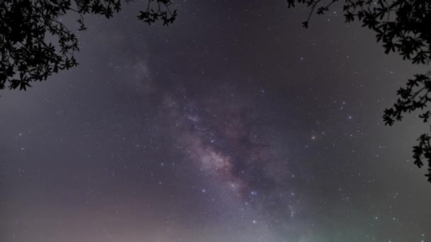 Time Lapse Estrellas Galaxia Vía Láctea Star Time Lapse Close — Vídeos de Stock