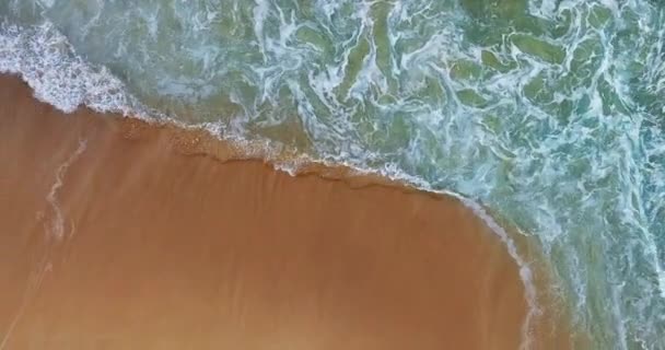 Splendida Spiaggia Mare Scuro Con Schiume Onde Oceaniche Belle Onde — Video Stock