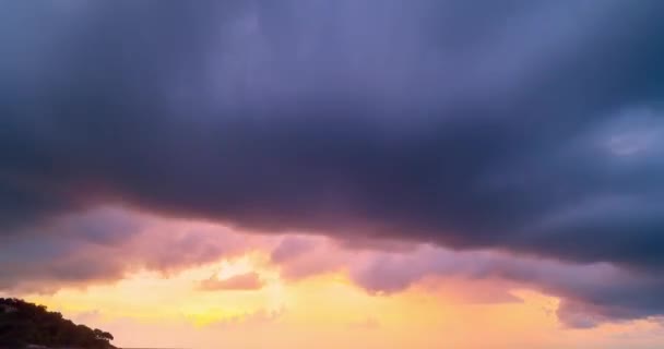 Schöne Zeitraffer Von Majestätischen Sonnenuntergang Himmel Landschaft Erstaunliches Licht Der — Stockvideo