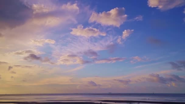 Dramatyczne Kolorowe Chmury Tło Piękne Czas Upływu Majestatyczne Zachmurzenie Chmury — Wideo stockowe