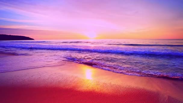 Colorful Sunset Sunrise Sea Surface — Αρχείο Βίντεο
