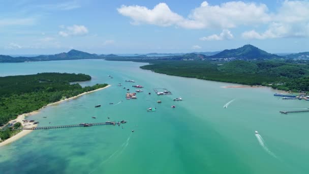 Hermosa Vista Costa Naturaleza Isla Phuket Tailandia Concepto Vacaciones Verano — Vídeo de stock