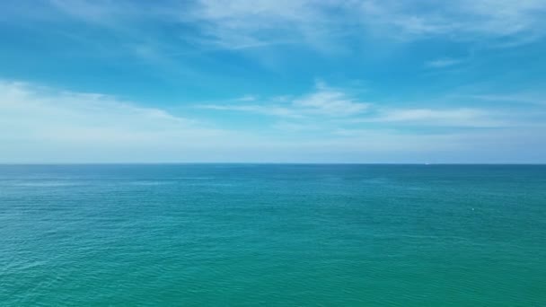 Вид Сверху Никогда Бесконечный Вид Море Фоне Природы — стоковое видео