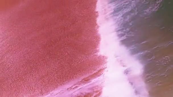 Schöne Meer Sommer Landschaft Wellen Meerwasser Oberfläche Hochwertiges Video Vogelperspektive — Stockvideo