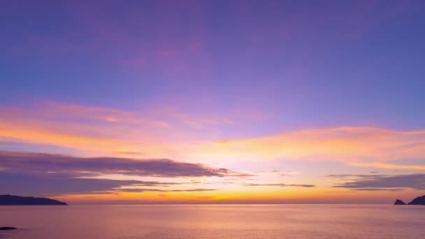 Пейзаж Величественного Восхода Заката Солнца Удивительный Свет Природы Облака Облака — стоковое видео