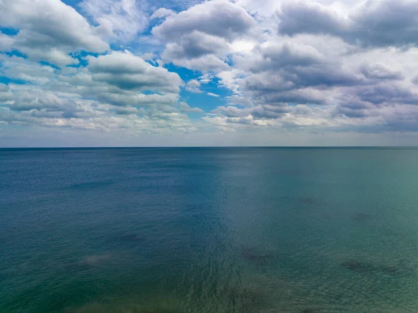 Vedere Aeriană Mării Frumoase Sezonul Vară Peisaj Vedere Fundalul Mării — Fotografie, imagine de stoc