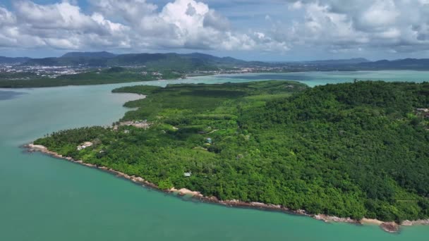 Belo Mar Temporada Verão Paisagem Vista Mar Fundo Phuket Ilha — Vídeo de Stock