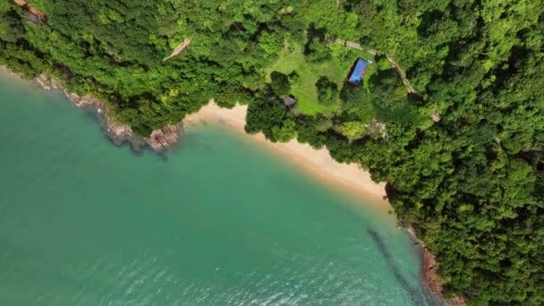 Güzel Deniz Yüzeyi Phuket Adası Tayland Daki Kayalıklara Çarpan Inanılmaz — Stok video