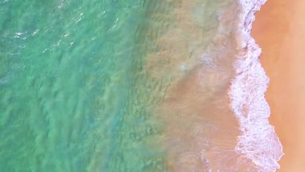 Bird Eye View Ocean Sunny Day Θάλασσα Κύματα Θάλασσα Φόντο — Αρχείο Βίντεο