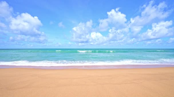 Sommer Meer Bei Sonnigem Tag Schöne Tropische Küste Malerisch Vor — Stockvideo