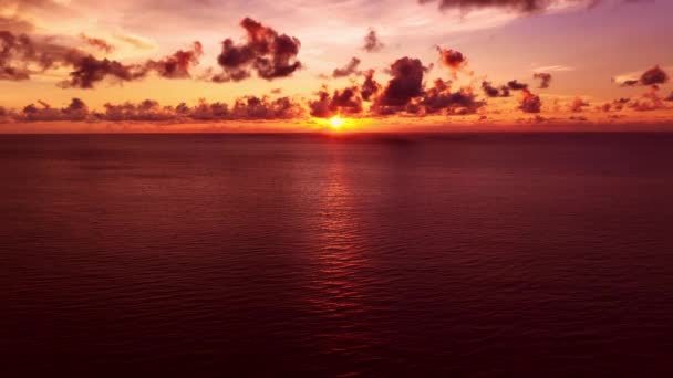 Природа Морського Фону Заходу Сонця Тропічне Море Заході Сонця Або — стокове відео