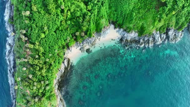 Widok Lotu Ptaka Widok Morze Widok Góry Piękne Morze Phuket — Wideo stockowe