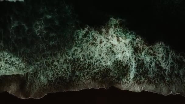 Luftbild Drohne Hohe Qualität Der Ozean Meereswellen Hintergrund Dunkle Wellen — Stockvideo