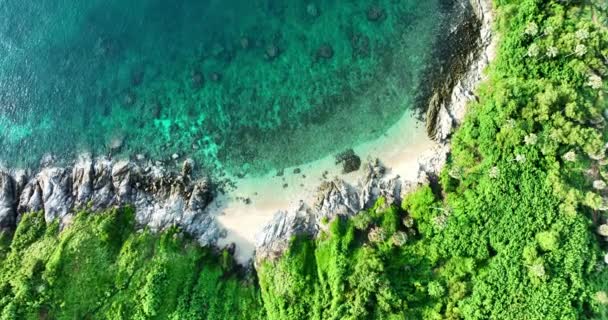 Luftaufnahme Phuket Küste Von Oben Schönes Meer Bei Phuket Thailand — Stockvideo