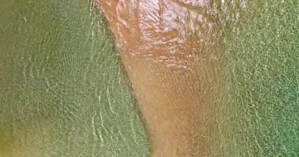 Снимок Беспилотника Видом Тропическое Море Пхукете Таиланд Красивый Морской Пляж — стоковое видео