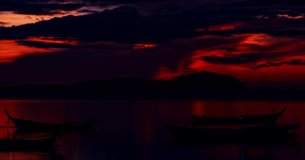 Όμορφη Time Lapse Του Majestic Ανατολή Ηλιοβασίλεμα Σύννεφα Ουρανό Πάνω — Αρχείο Βίντεο