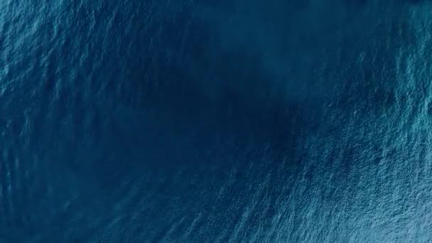 Vista Aérea Top Dark Waves Sea Surface View Nature Ocean — Vídeo de stock