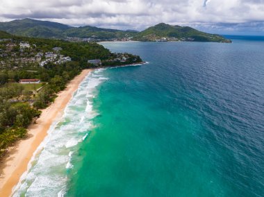 Yaz mevsiminde Phuket Adası Tayland 'da deniz manzarası, inanılmaz deniz manzarası.